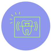Icon eines Zahns im Röntgenbild